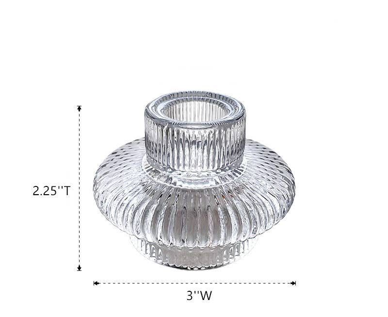 crystal tea light/taper candleholder