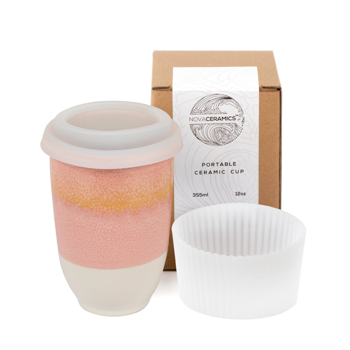 Afterglow Ceramic Mug with Lid