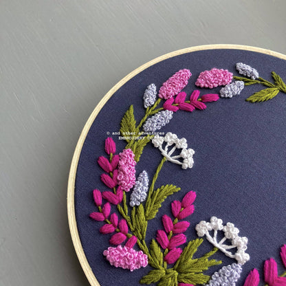 Hand Embroidery Kit - Kensington Periwinkle