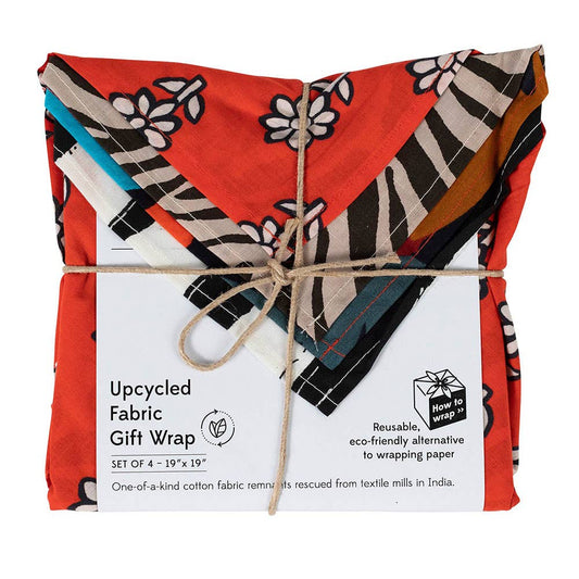 Upcycled Mixed Floral Gift Wrap Set