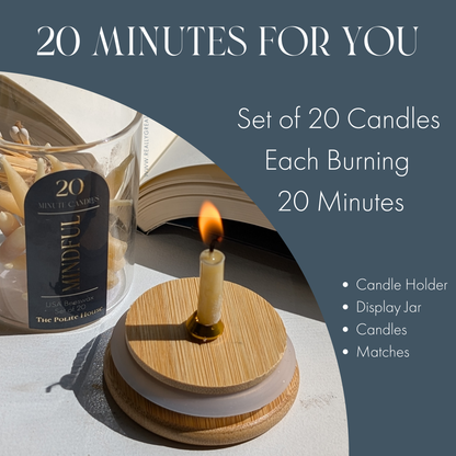 Intentional Beeswax Candle Set (20 Minute Mindfulness)