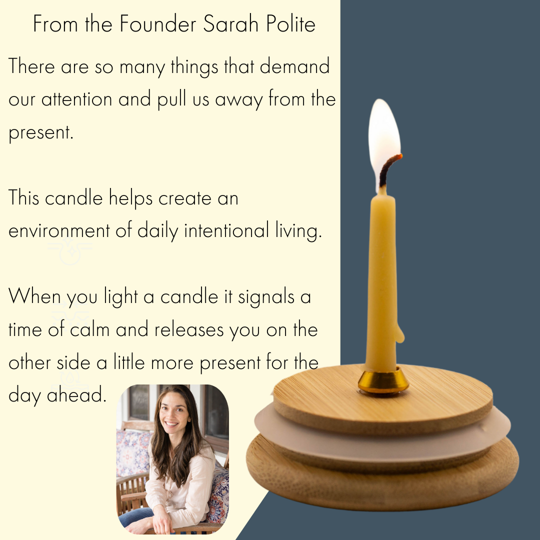 Intentional Beeswax Candle Set (20 Minute Mindfulness)