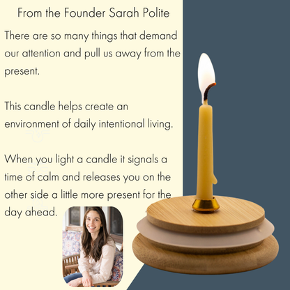 Intentional Beeswax Candle Set (20 Minute Mindfulness)
