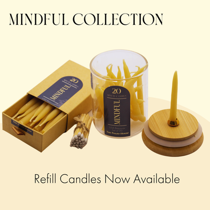 Intentional Beeswax Candle Set (20 Minute Mindfulness)